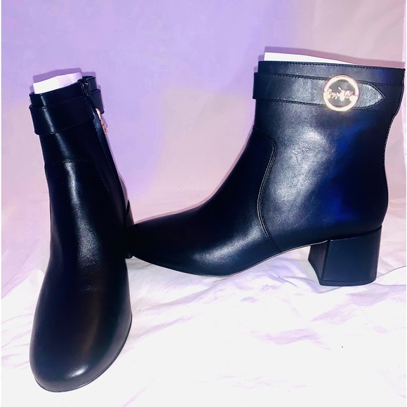 Coach black ankle leather booties, size 11. - Picture 2 of 2